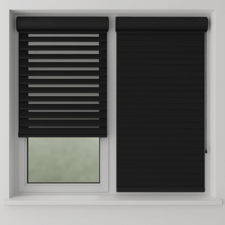 Trio Rolgordijnen Zwart