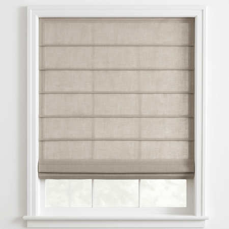 Bruin Linnenlook Lichtdoorlatende Vouw  Rolgordijn C123-3